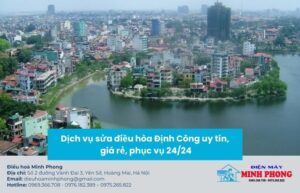 Kỹ thuật viên Minh Phong sửa điều hòa tại nhà khu vực Định Công, chuyên nghiệp – nhanh chóng – uy tín.