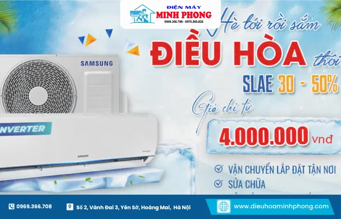 Thợ sửa điều hòa Minh Phong phục vụ tận nhà tại Hoài Đức trong 30 phút