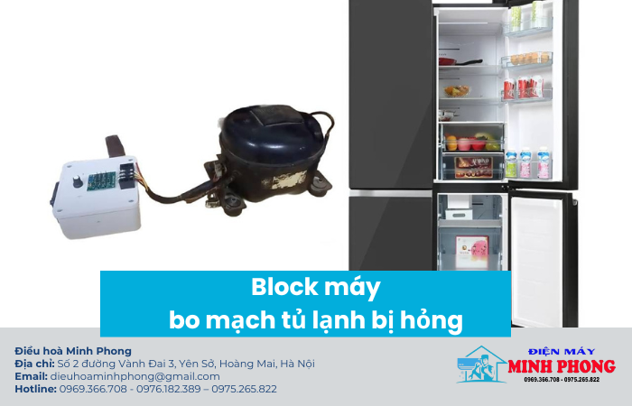 Block máy tủ lạnh bị hỏng