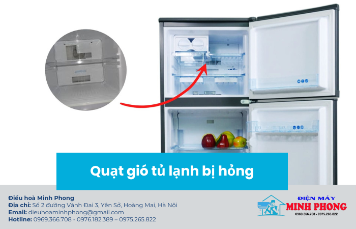 Quạt gió tủ lạnh bị hỏng