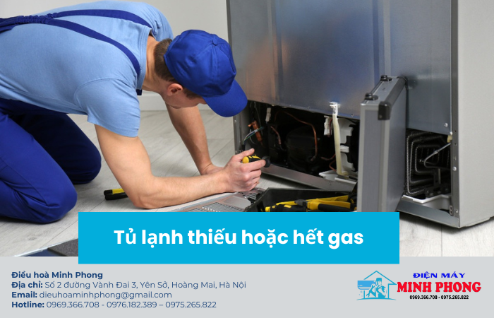 Tủ lạnh thiếu hoặc hết gas