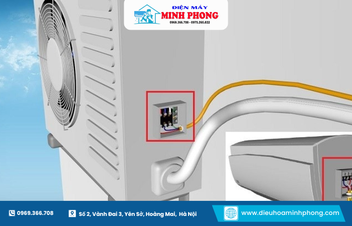Dây kết nối tín hiệu giữa dàn nóng và dàn lạnh bị đứt
