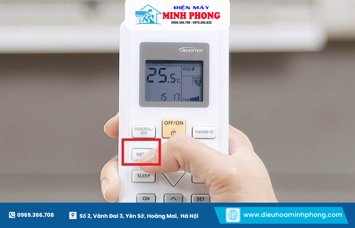 Chọn chế độ làm lạnh, làm khô, tự động