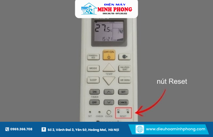 Cách reset điều hòa Panasonic