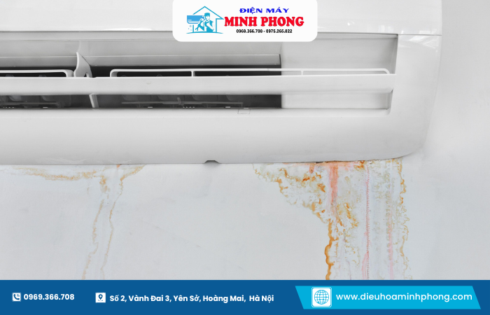 Dấu hiệu điều hòa bị chảy nước ở cục lạnh